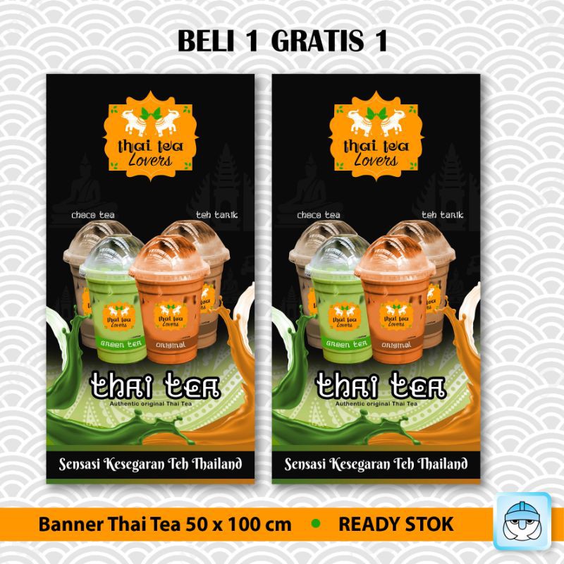 Jual Banner Spanduk Backdrop Thai Tea Beli 1 Gratis 1 Shopee Indonesia 3140