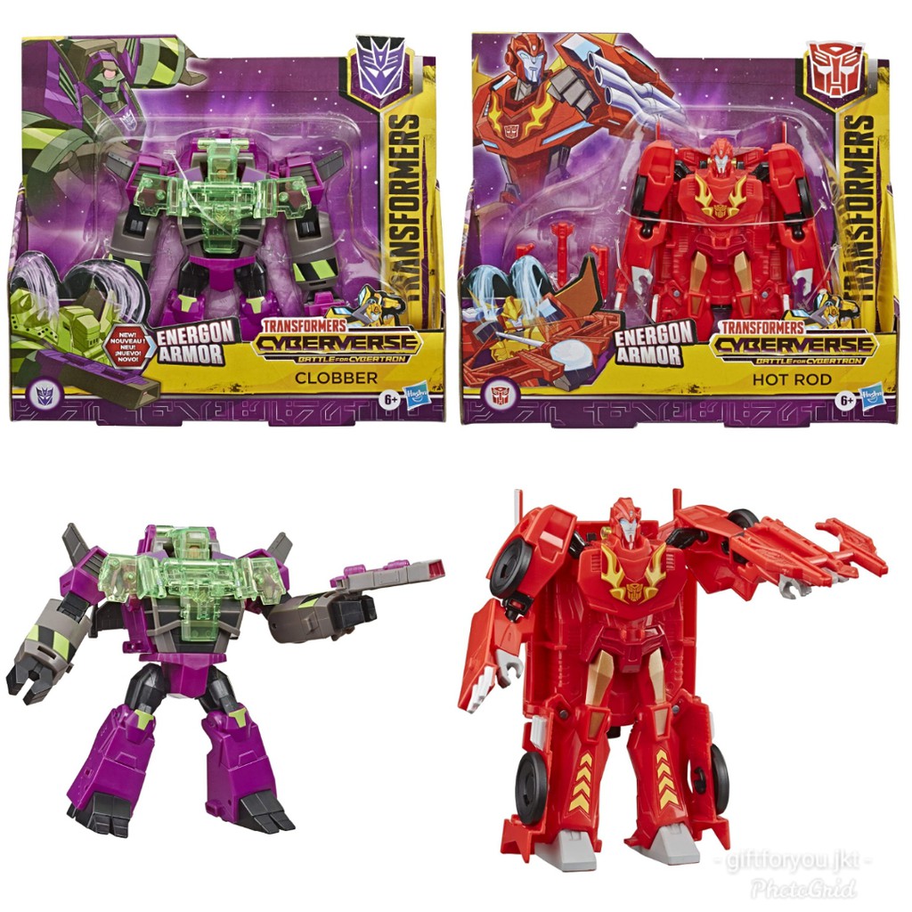 Jual Transformers Cyberverse Energon Armor Clobber Hot Rod Figure Ultra Class Robot Toy Mainan