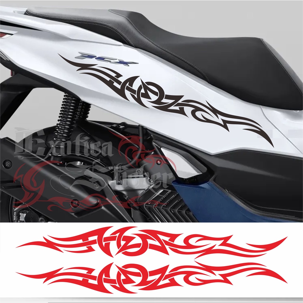 Jual Lis Body Striping Motor Tribal 4 Cutting Sticker Matic Scoopy Pcx