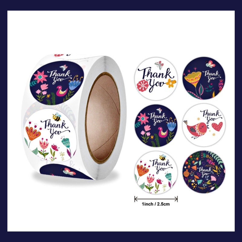 Jual [ BUKAN 1 ROLL!!!! ] Sticker Thank You / Stiker Label / Stiker ...