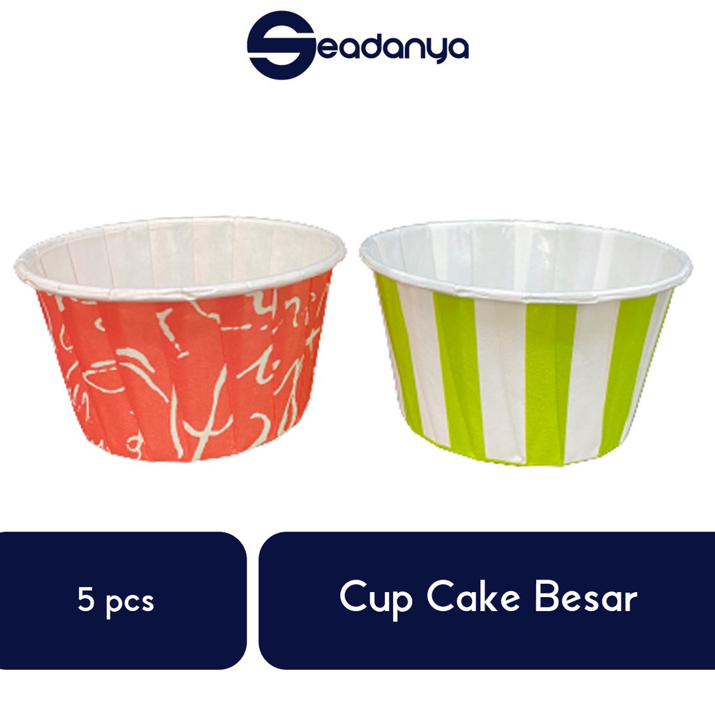 Jual Cup Cake Besar Motif 5pcs-Cake Cases Ice Cream/Bolu/Roti Kukus/Kue ...