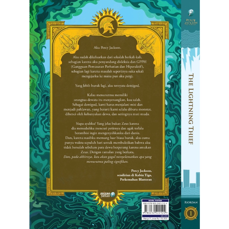 Jual [Buku-NR] Buku Percy Jackson and The Olympians #1: The Lightning ...