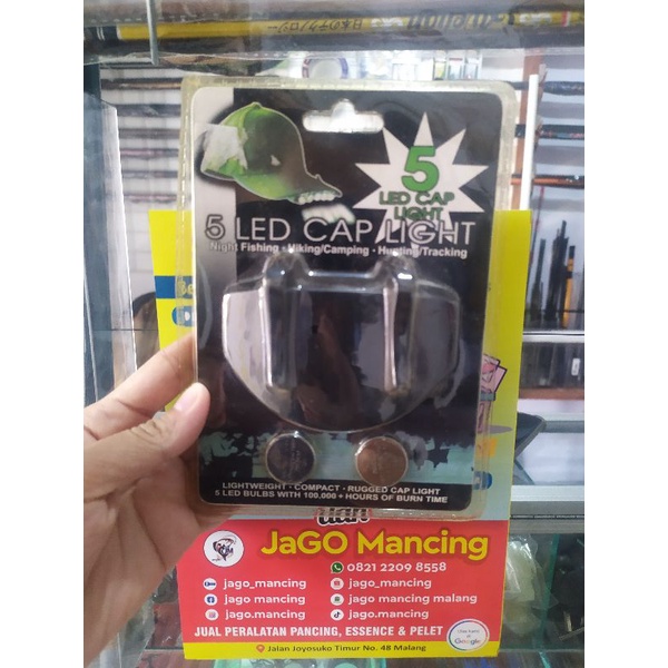 Jual 5 LED CAP LIGHT / LAMPU TOPI / CAP LAMP | Shopee Indonesia