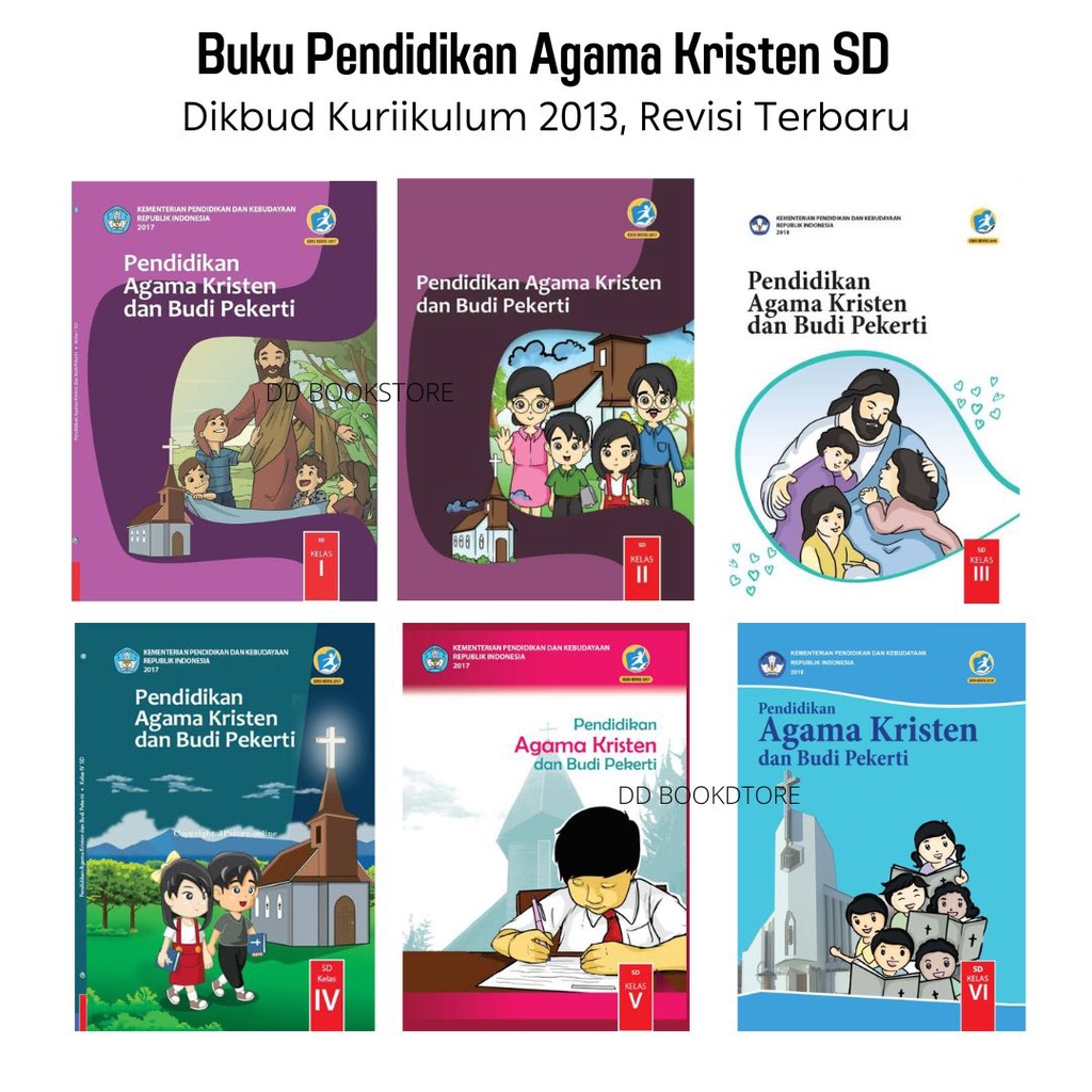 Jual Buku Agama Kristen SD Kelas 1 2 3 4 5 6 Dikbud K13 Revisi Terbaru ...