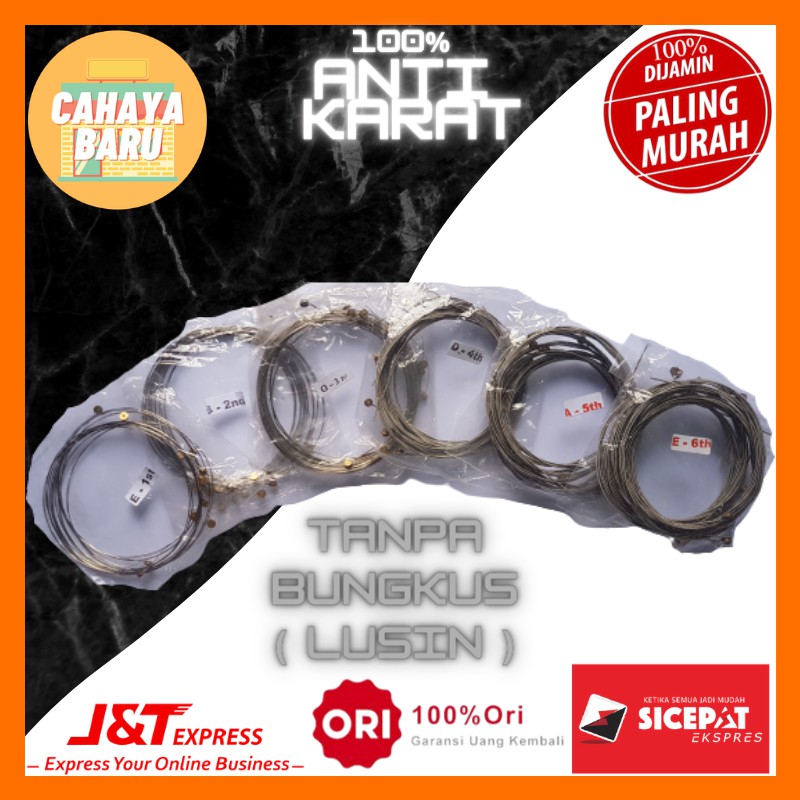 Jual COD(Kepala kuningan) Senar Gitar String Akustik Unpacking/Polos ...