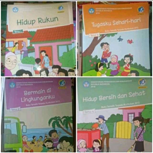 Jual Sepaket Buku Kelas 2 SD Tema 1234 Semester 1 - Modul Tematik Paket ...