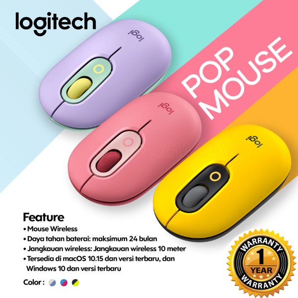 Jual Mouse Pop Logitech Emoji Wireless Garansi Resmi Logitech 1 Tahun ...