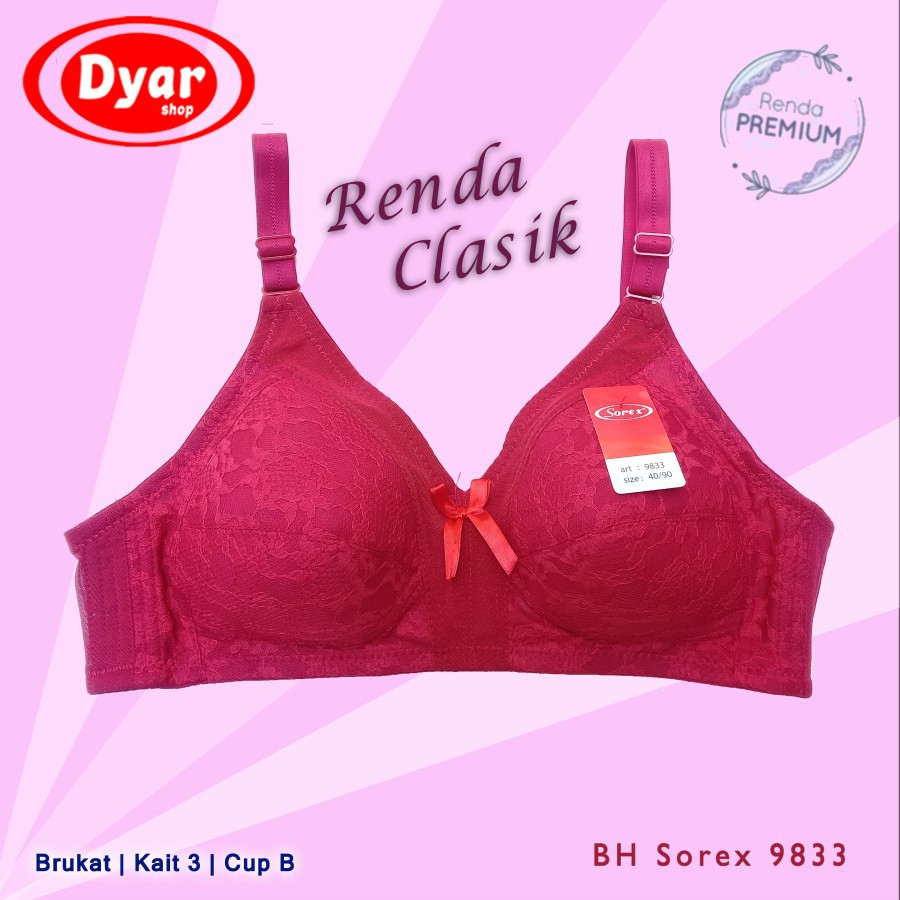 Jual Bra Sorex Bh Jumbo Busa Tipis Tanpa Kawat Kait Cup B