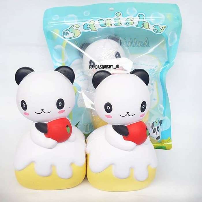 Jual Squishy Panda Apple Pudding - Suishy Panda Tart Slow Rising ...