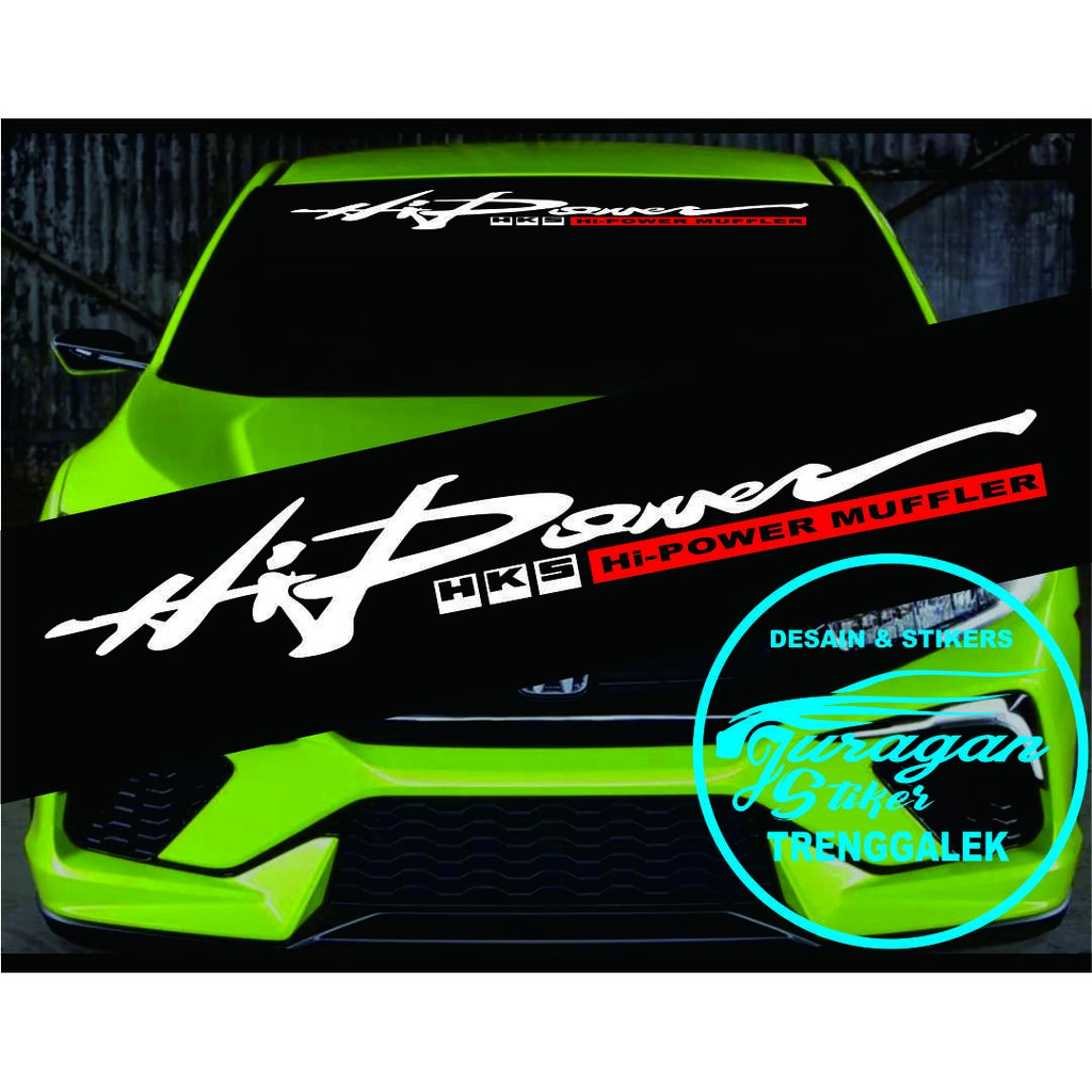 Jual Kaca Stiker cutting HI POWER bagus buat tampilan mobil racing