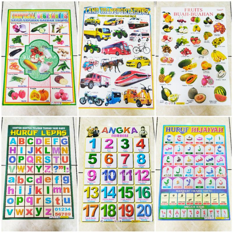 Jual Poster Belajar Anak | Shopee Indonesia