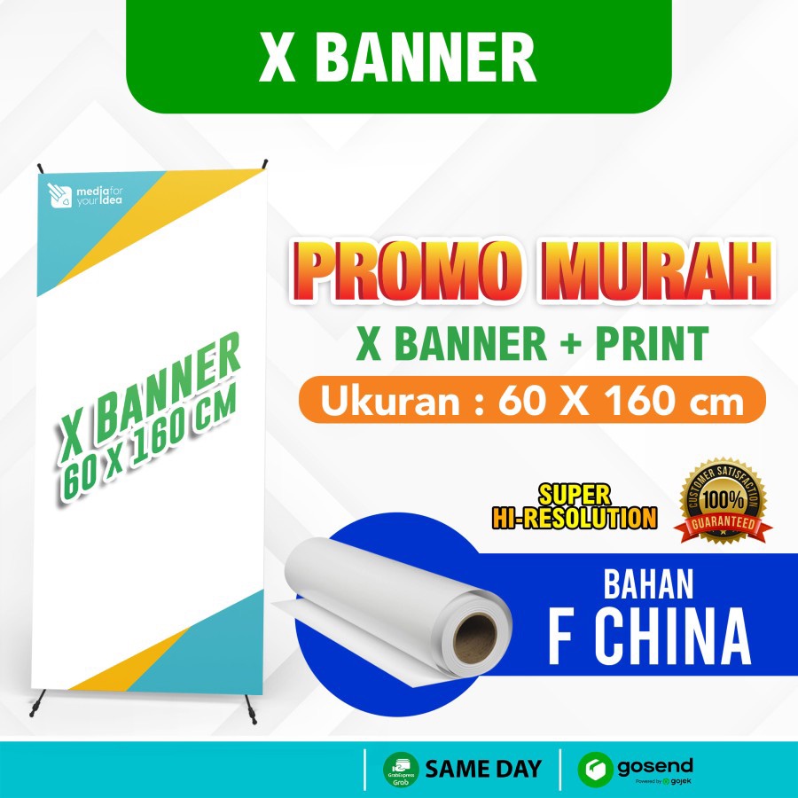 Jual PROMO X Banner Ukuran 60 X 160 Cm + Print / Cetak / Gambar ...