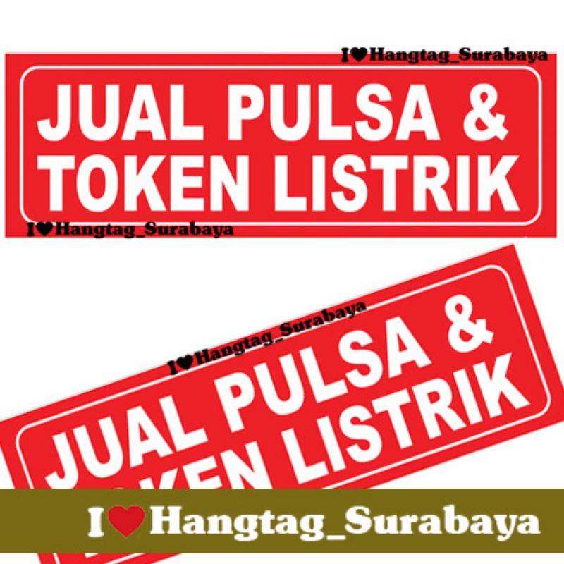 Jual Stiker jual pulsa dan token listrik | Shopee Indonesia