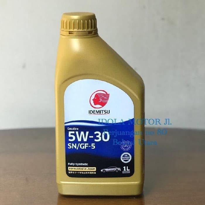 Jual Wiusnu store - OLI IDEMITSU GASOLINE SAE 5W-30 SN/GF-5 FULL ...