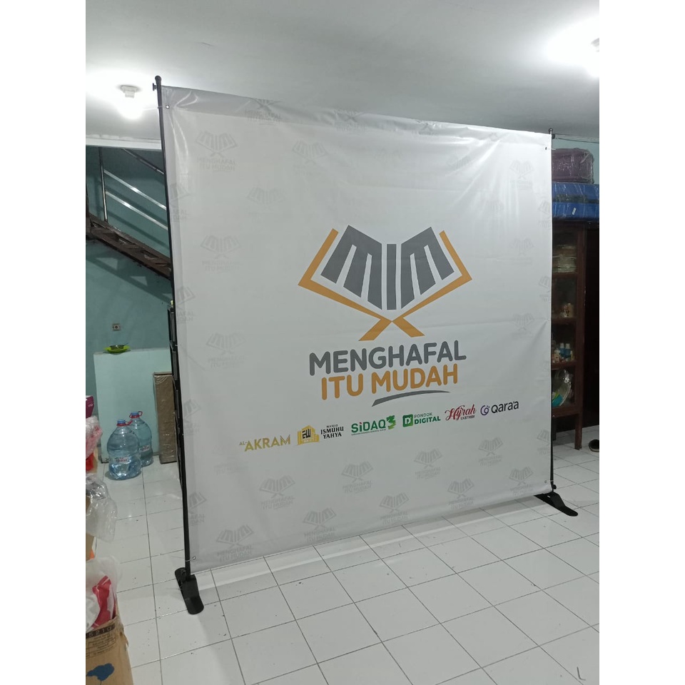 Jual BACKWALL /JUMBO BANNER STAND UK 2.4m x 3m BACKDROP/TRIPOD BANNER ...