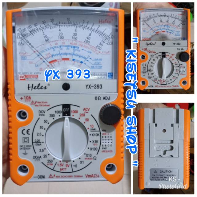 Jual MULTITESTER / MULTIMETER HELES YX-393 ORIGINAL MANUAL ( ANALOG ...
