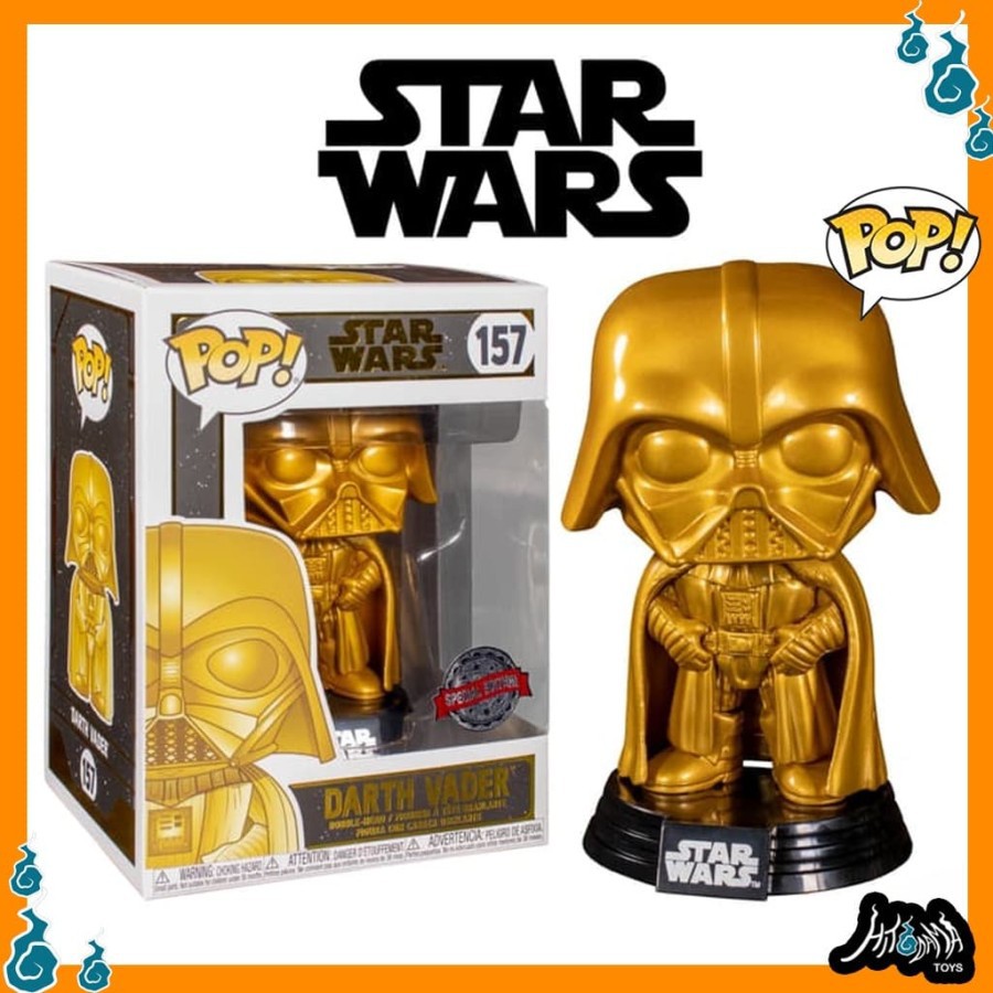 Jual Star Wars - Darth Vader Gold Metallic Exclusive #157 Funko POP ...