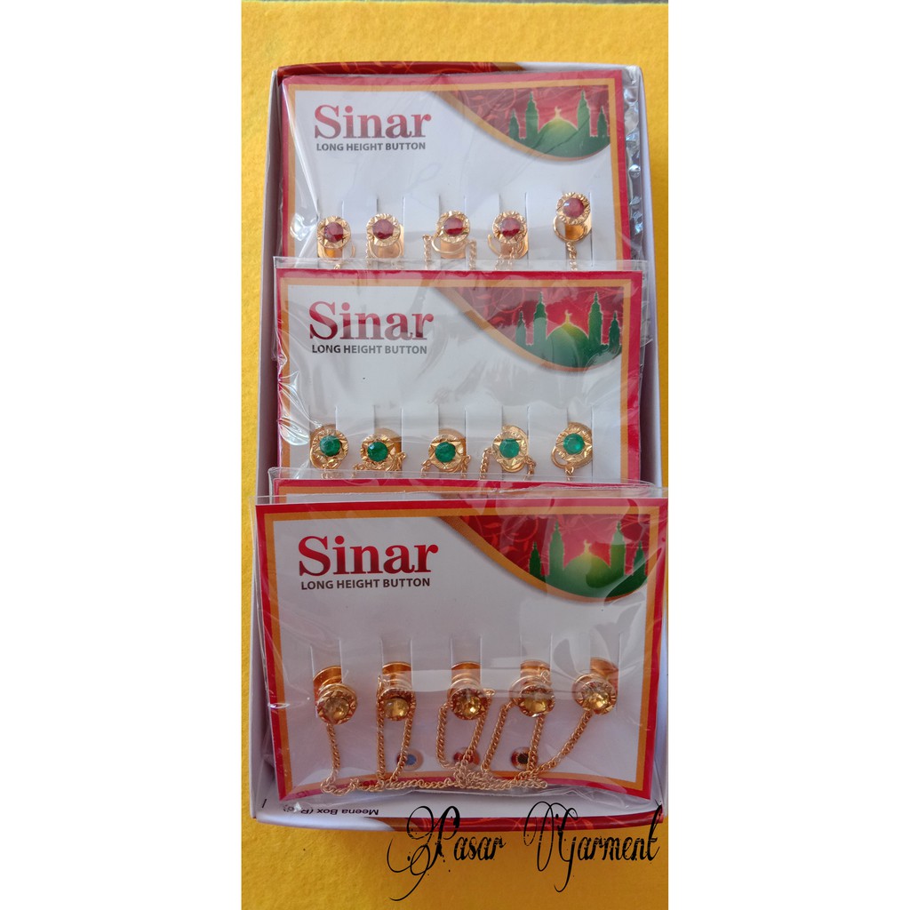 Jual Kancing Melayu Permata Rantai Per Kotak ( 12 papan ) | Shopee ...