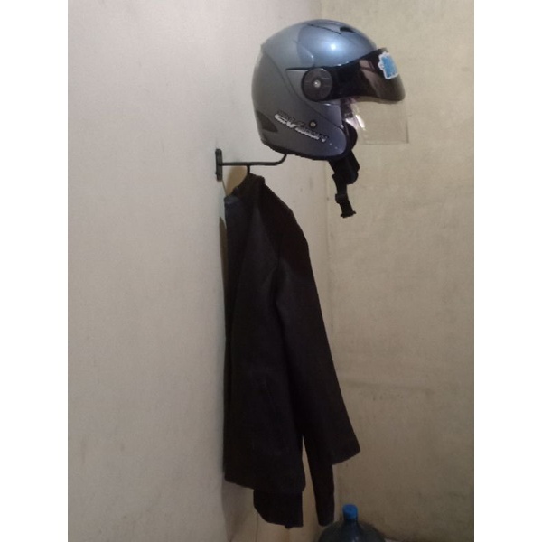 Jual Gantungan Helm Besi Cantolan Jaket Dinding Rak Tempat Pajangan Topi Penyimpanan Helm Tempat