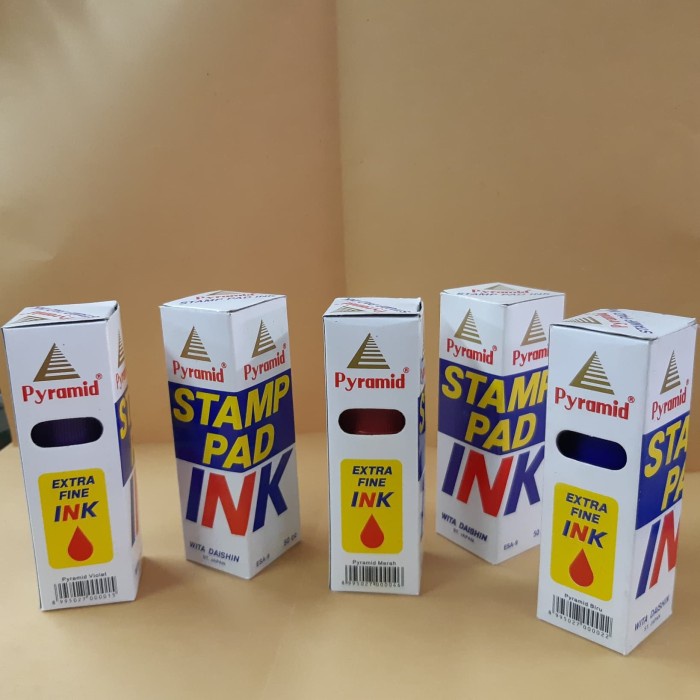 Jual Tinta Pyramid Stamp Pad Ink Refill Ink Tinta Warna Merah Tinta ...
