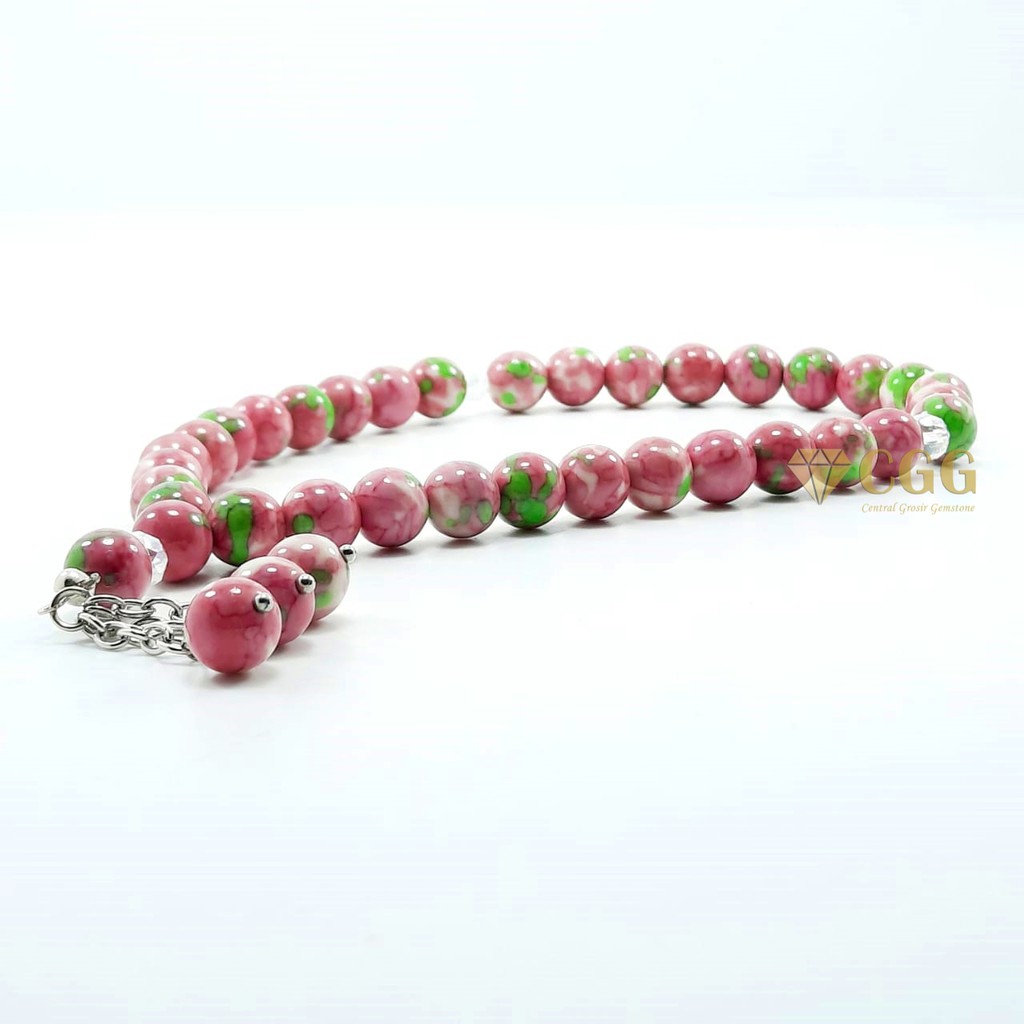 Jual Tasbih Batu Akik Pirus Pink Nevada Asli Original | Shopee Indonesia