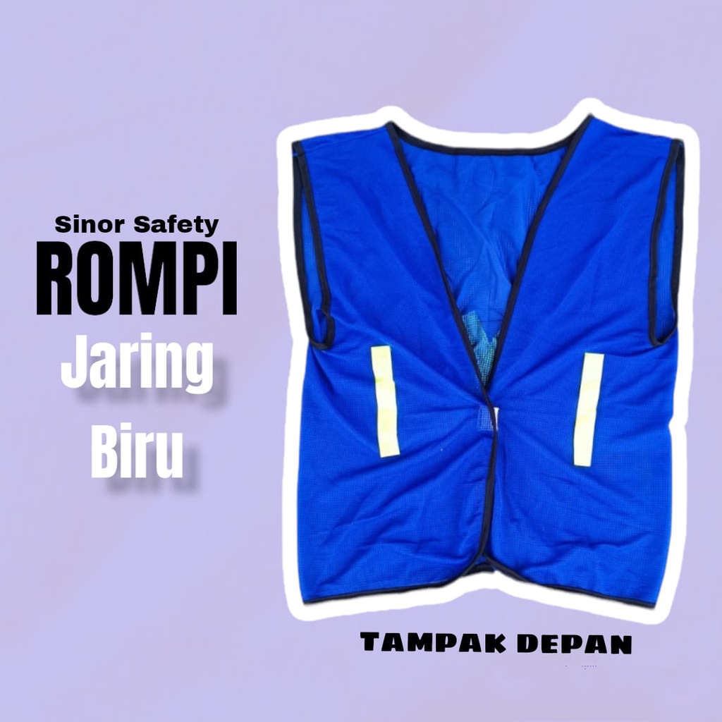 Jual Rompi Safety Vest Jaring Mesh Biru Proyek Shopee Indonesia