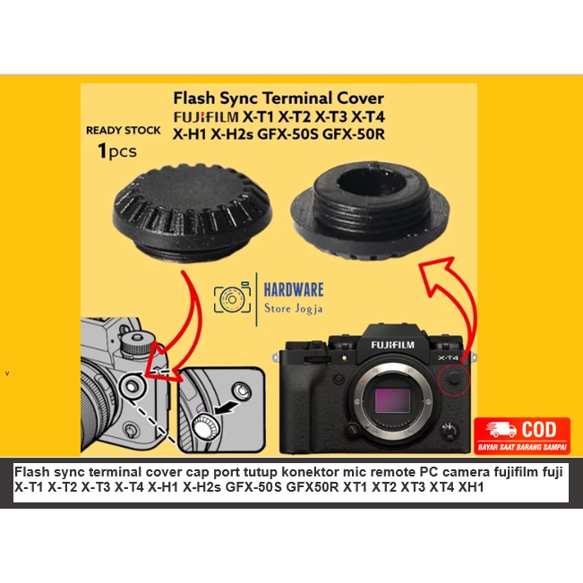 Jual Flash sync terminal cover cap port camera fujifilm XT1 XT2 XT3