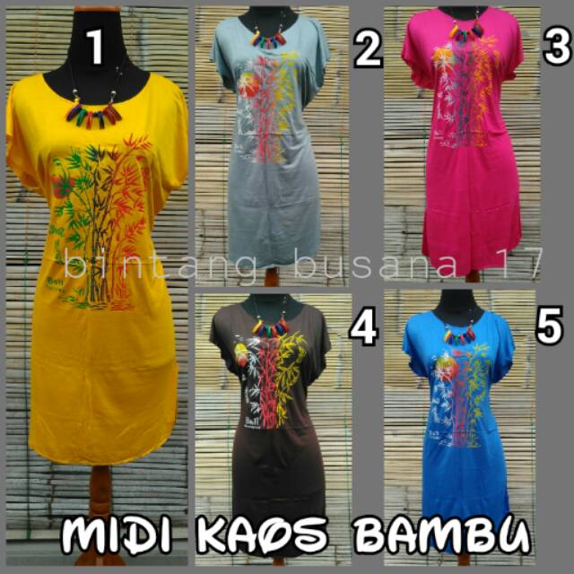 Jual Daster Midi kaos bambu bali | Shopee Indonesia