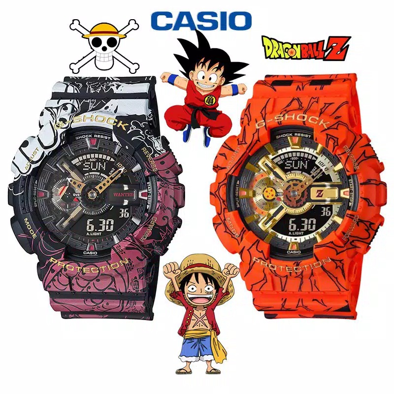 JAM TANGAN ANAK LAKI GSHOCK DIGITAL ANALOG ONE PIECE