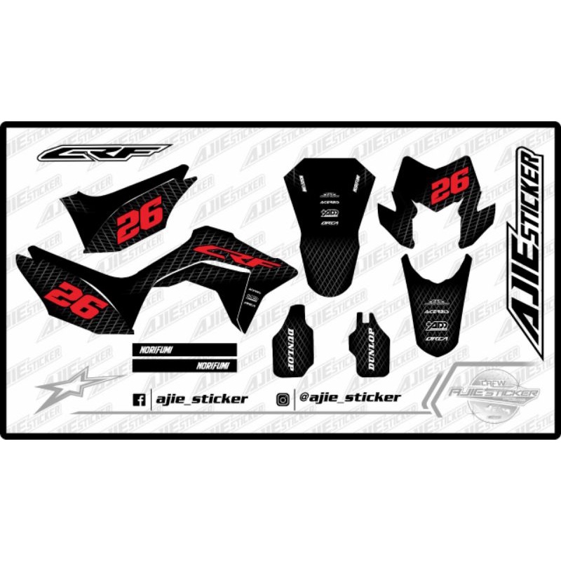 Jual Decal Sticker Motor Full Set CRF 150 - KLX - WR155 | Shopee Indonesia