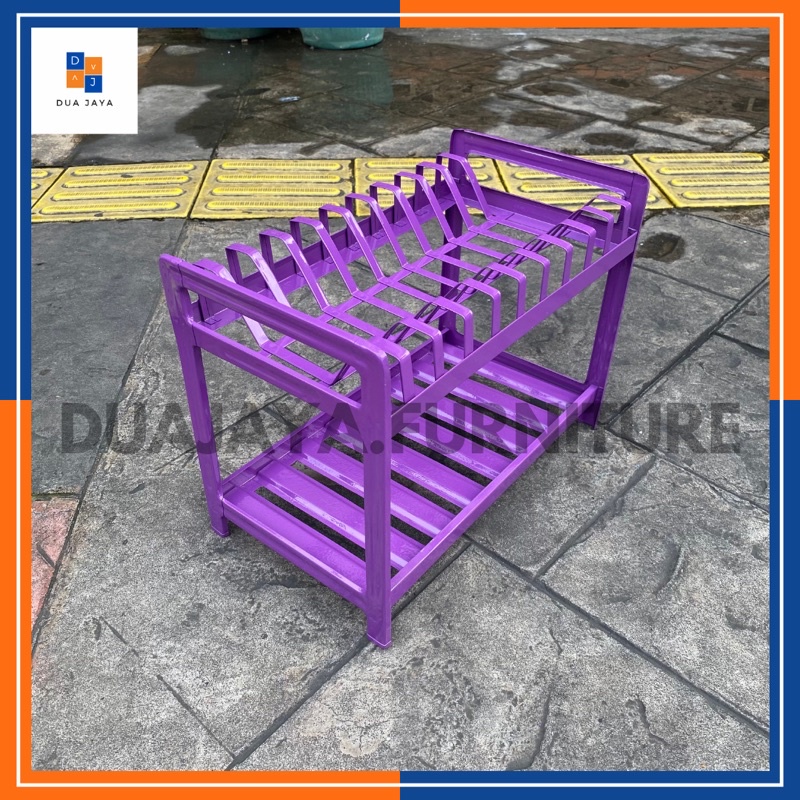 Jual Rak Piring Susun 2 Besi Flipper / Rak Gelas Besi / Rak Dapur ...