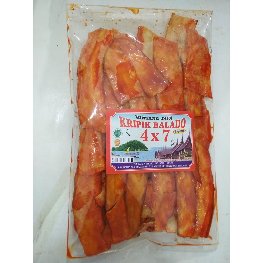 Jual Keripik Singkong Balado Panjang Bulat Bintang 4 X 7 Jaya Khas