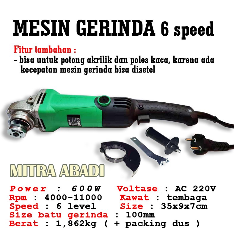 Jual Mesin Gerinda Poles Gurinda Tangan 6 speed Variable Shopee Indonesia