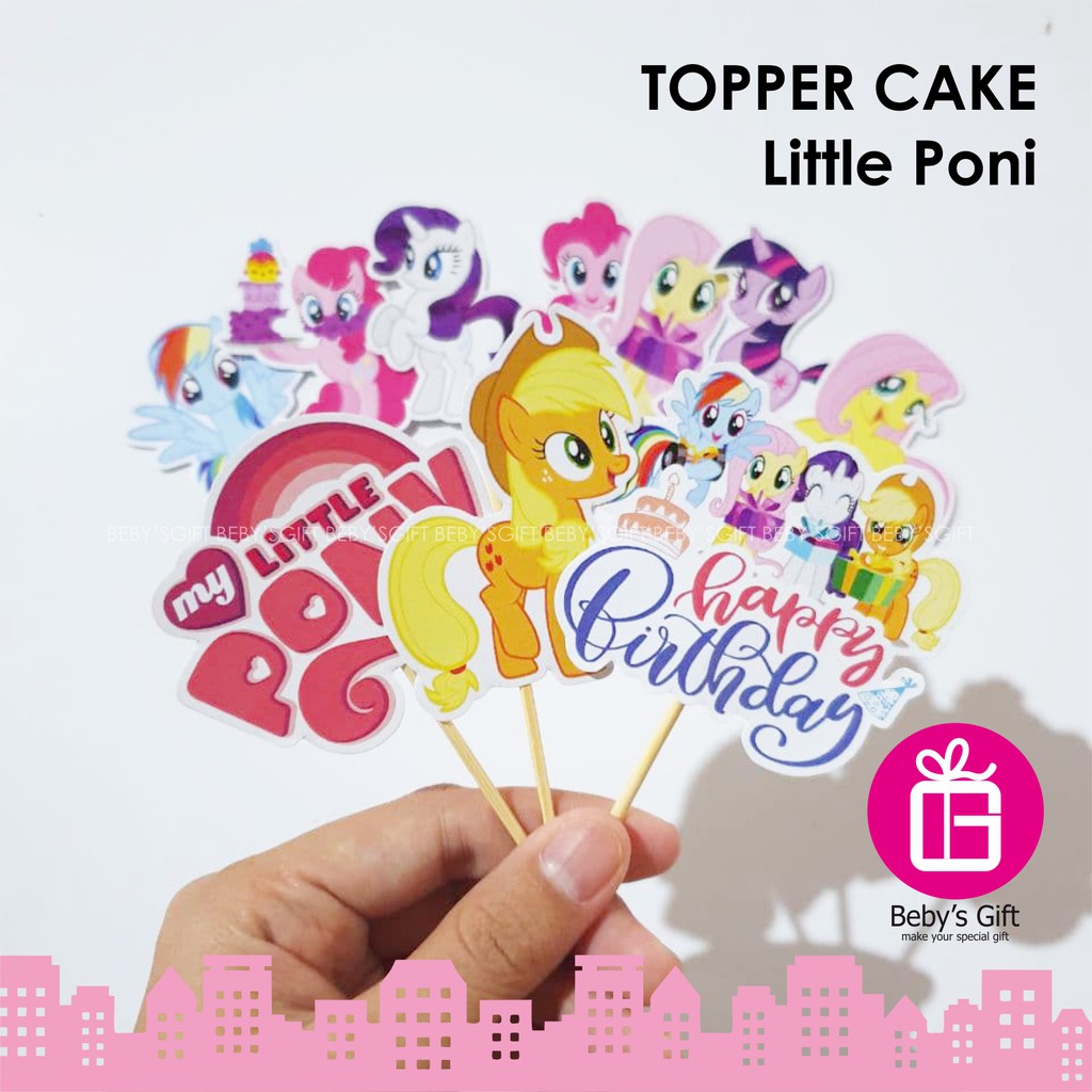 Jual Topper Kue Ultah My Little Pony Hiasan Cake Ulang Tahun Karakter