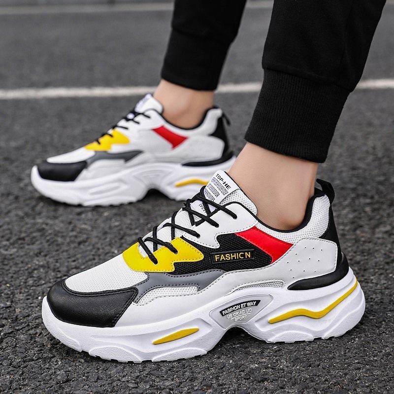 Jual sepatu sneakers original versi Korea baru dari tren sepatu pria olahraga kasual liar bernapas Mesh Shopee Indonesia