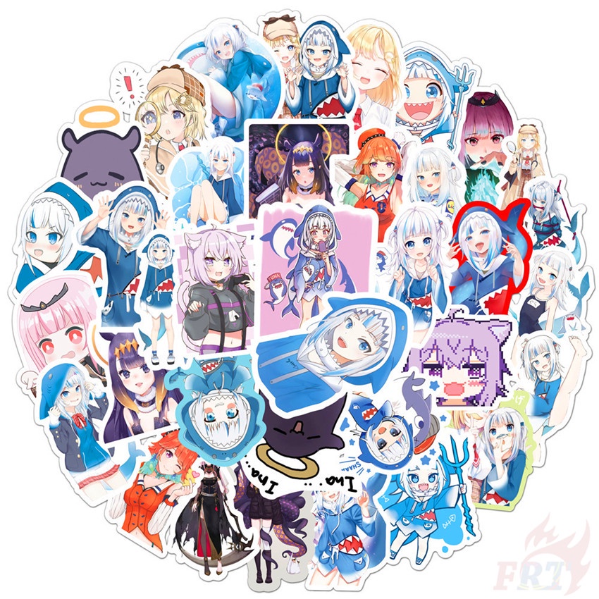 Jual stiker / sticker anime hololive vtuber / gawr gura / naikiri ayame ...