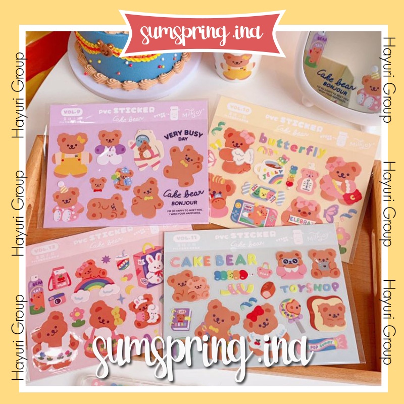 Jual Sticker Deco Milkjoy Bear Aesthetic Deco sticker korean | Shopee ...