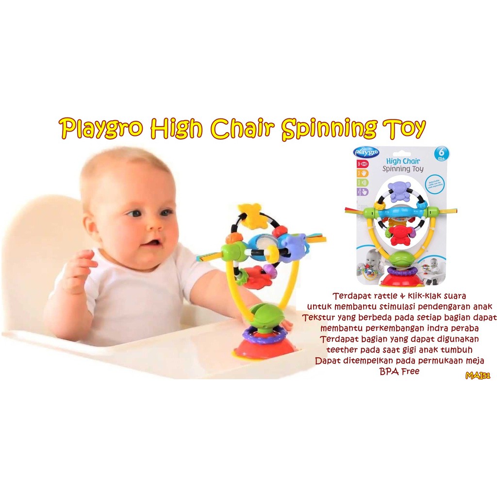 Playgro high chair online spinning toy