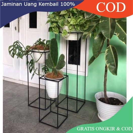 Jual D:18CM STANDING POT LINGKARAN KOTAK A60/ STANDING POT BESI / RAK ...