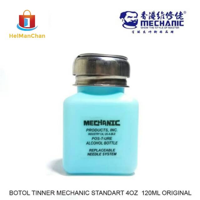 Jual BOTOL TINNER 120ML MECHANIC/TEMPAT TINNER/TEMPAT CAIRAN 4OZ ...