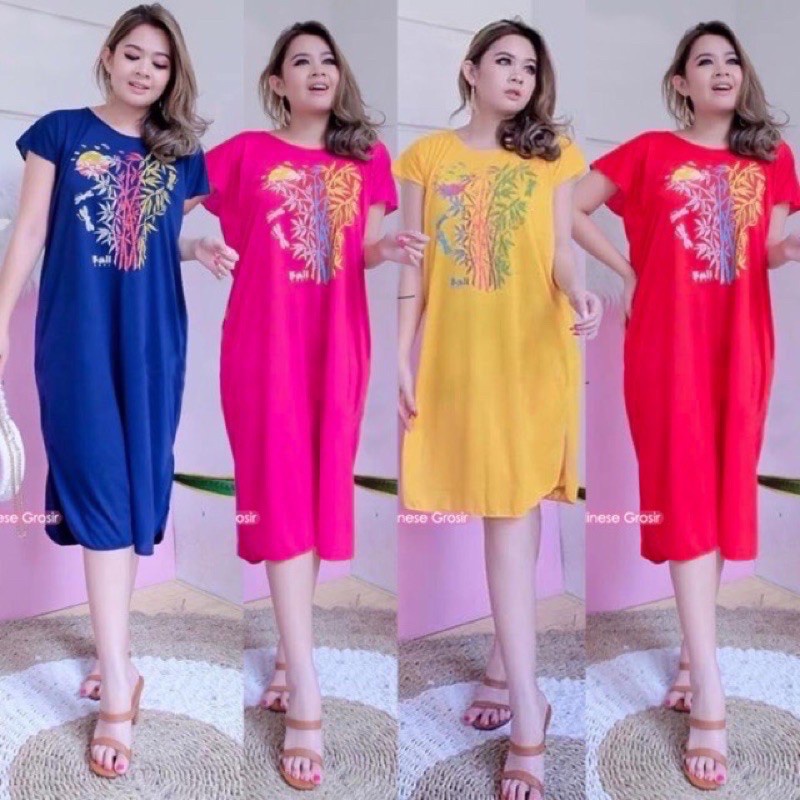 Jual Daster Bali Bambu Kaos Adem Longdress Maxi Jumbo Fit to XL Oleh ...