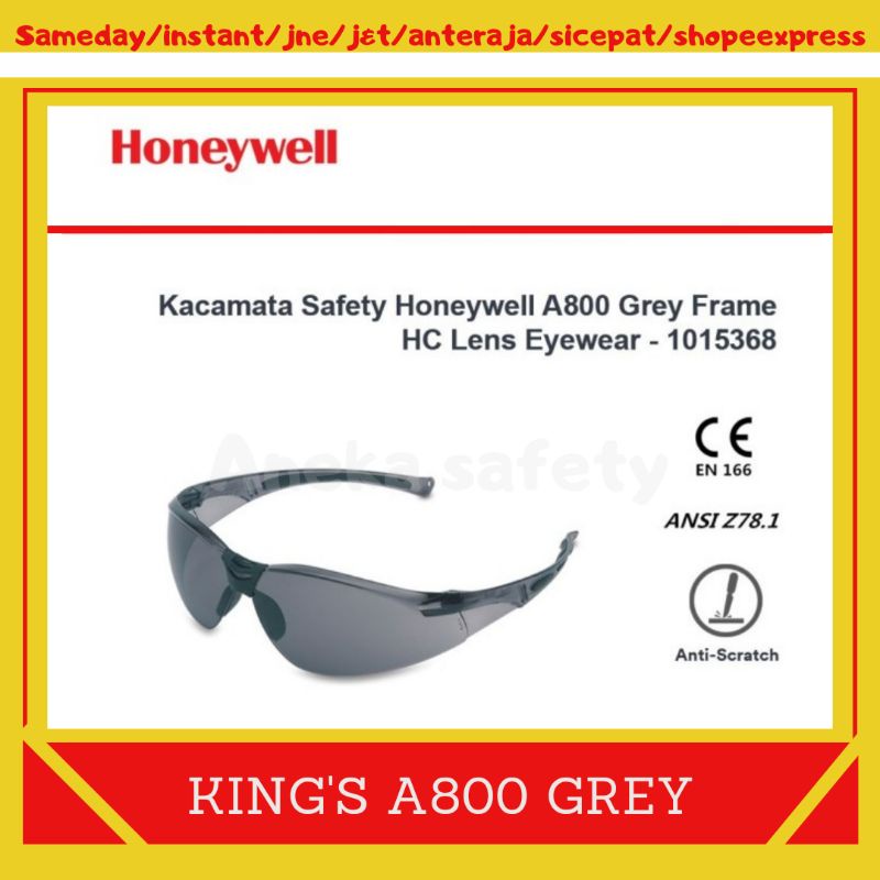 Jual Kacamata safety Honeywell A800 Grey Lens | Shopee Indonesia
