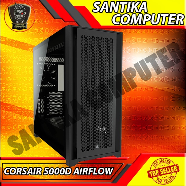 Jual CASING CORSAIR 5000D AIRFLOW TEMPERED GLASS ATX PC CASE VERTICAL