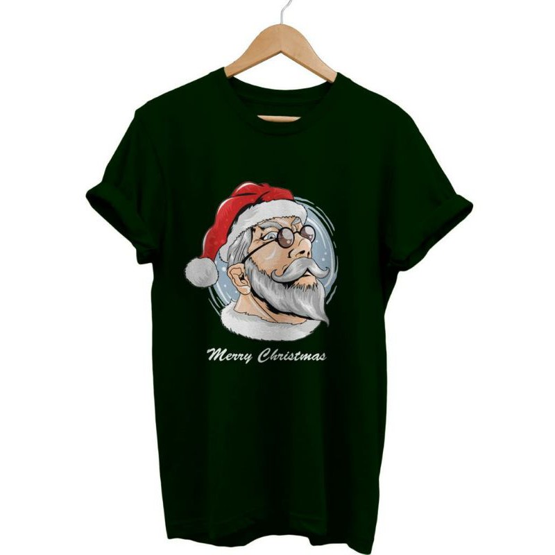 Jual BAJU - KAOS NATAL SANTA CLAUS ROCK CIGAR - TSHIRT CHRISTMAS KEREN ...