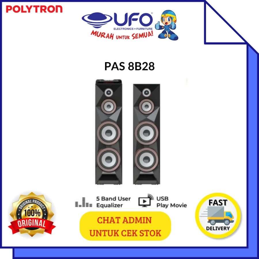 Jual POLYTRON PAS8B28 Bluetooth Speaker Aktif 8 Inch | Shopee Indonesia