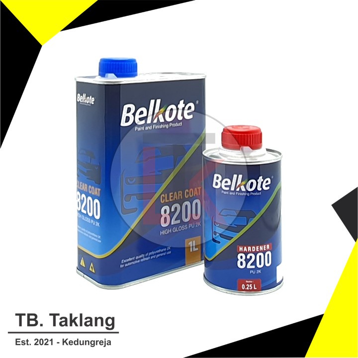 Jual Belkote PU 2K Clear Coat 8200 Doff + Hardener | BelKote Official ...