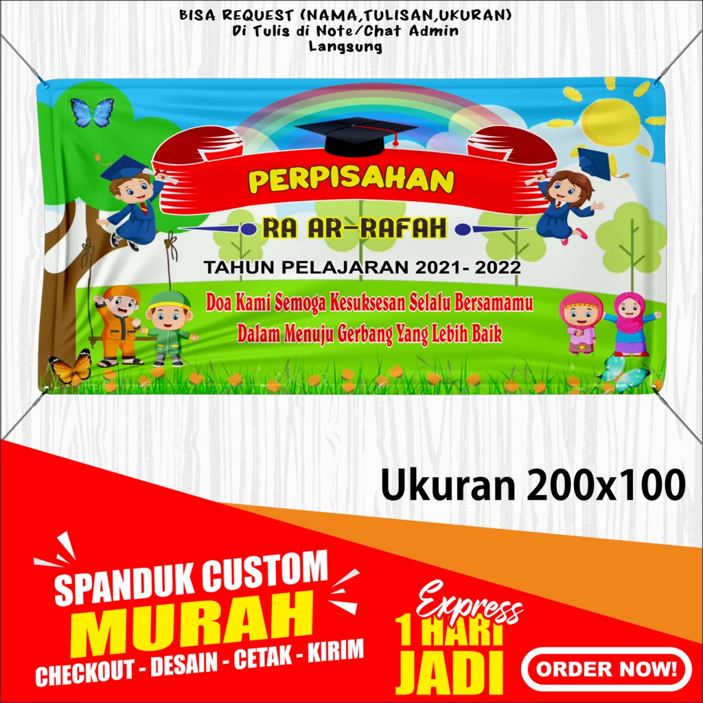 Jual Banner Wisuda Perpisahan Tk, Spanduk Wisuda Perpisahan Tk, ( Bayar ...