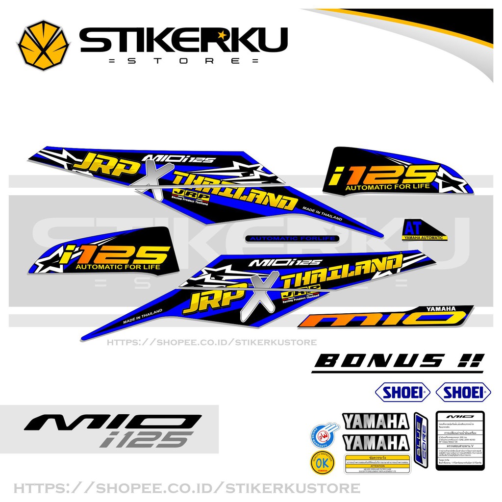 Jual MIO i 125 STOCK DECALS / STRIPING MIO M3 /Z / 125/ STIKER ...