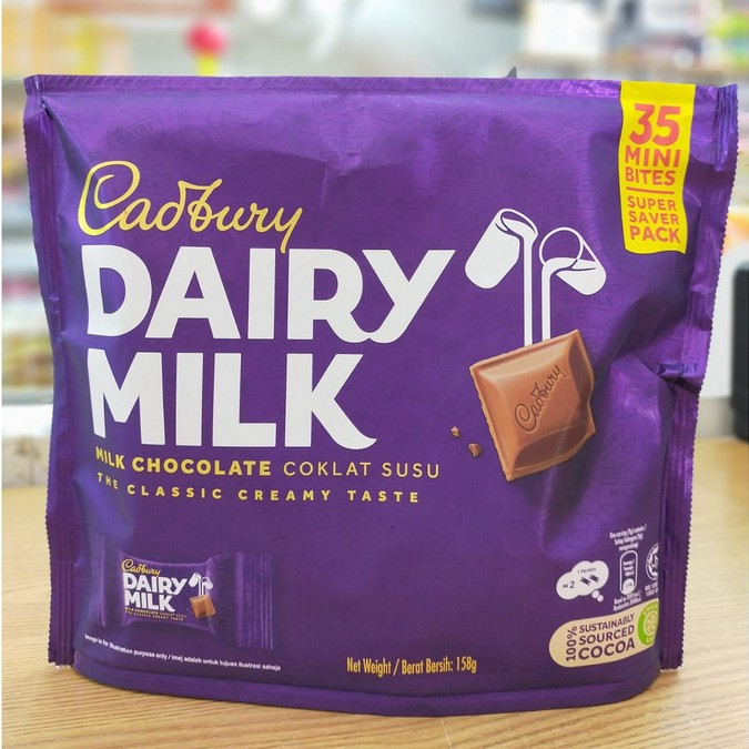 Jual Cadbury Dairy Milk Mini Sharebag (35 x 4.5g) Shopee Indonesia