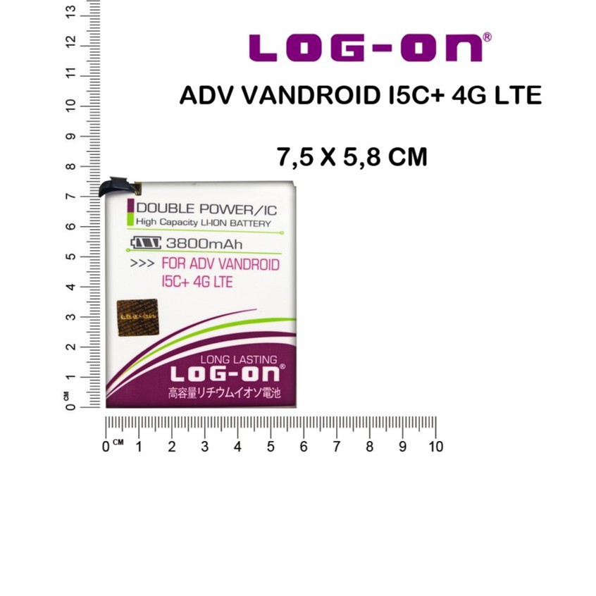 Jual BATERAI DOUBLE POWER LOG ON ADVAN I5C+ 4G LTE ( 3800 MAH ...